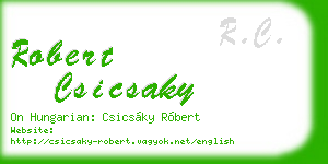 robert csicsaky business card