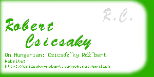 robert csicsaky business card